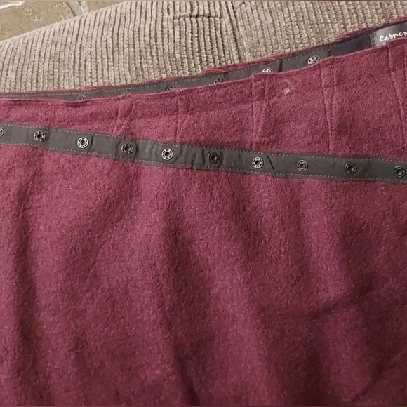 Goth Grunge Wool Blend Skirt Large Asymmetrical Wrap Moody 90s - Picture 5 of 11